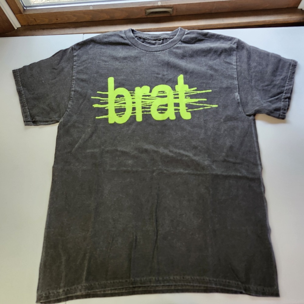 MEDIUM NWOT Charli XCX Brat Scribble Graphic Tee Crew Neck 100% Cotton